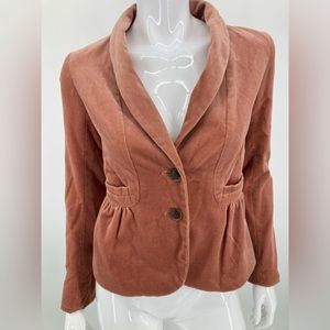 J Crew Jacket Lined Size S Salmon Colored Button Up Gently Used